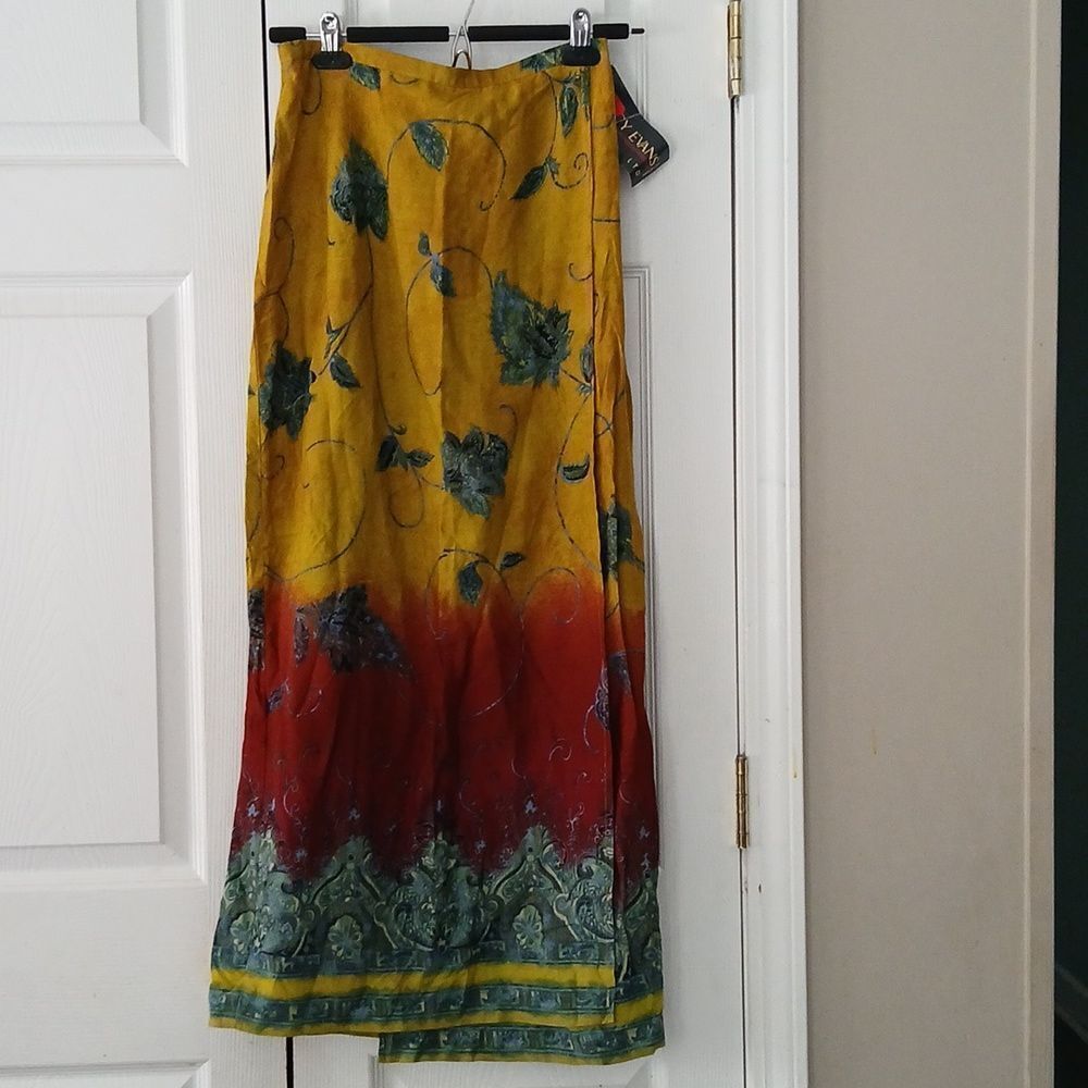 Tracy Evans  vintage faux wrap skirt boho bohemian   Sz 7 NWT